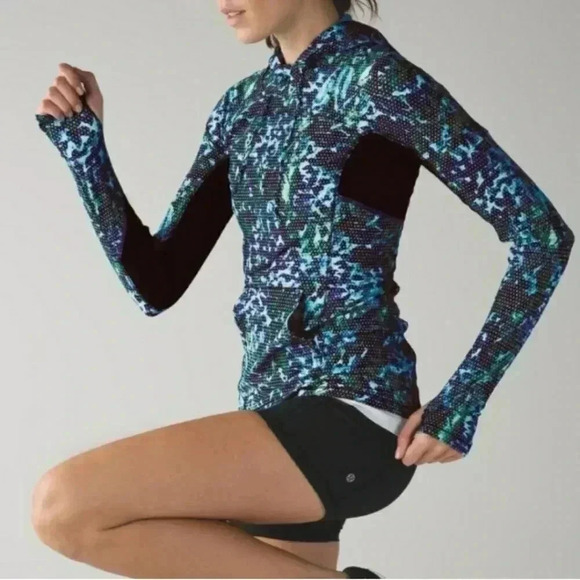 Lululemon Runbeam Half Zip Floral UPF Hoodie - Picture 11 of 12